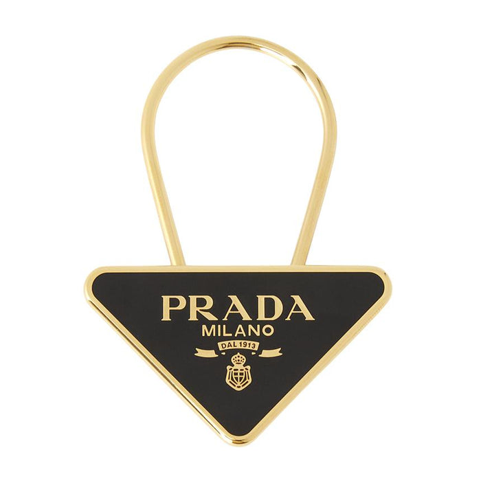PRADA Leather Keyring Keychain Unisex Accessories Black 1PS063 66A F019F