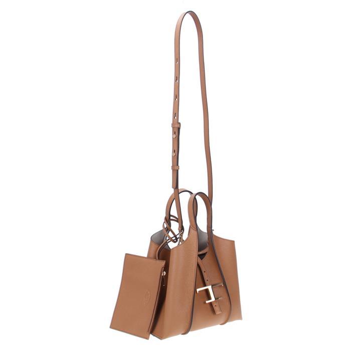 Tods Timeless Mini Shopper Tote Bag Saffiano Leather Blue