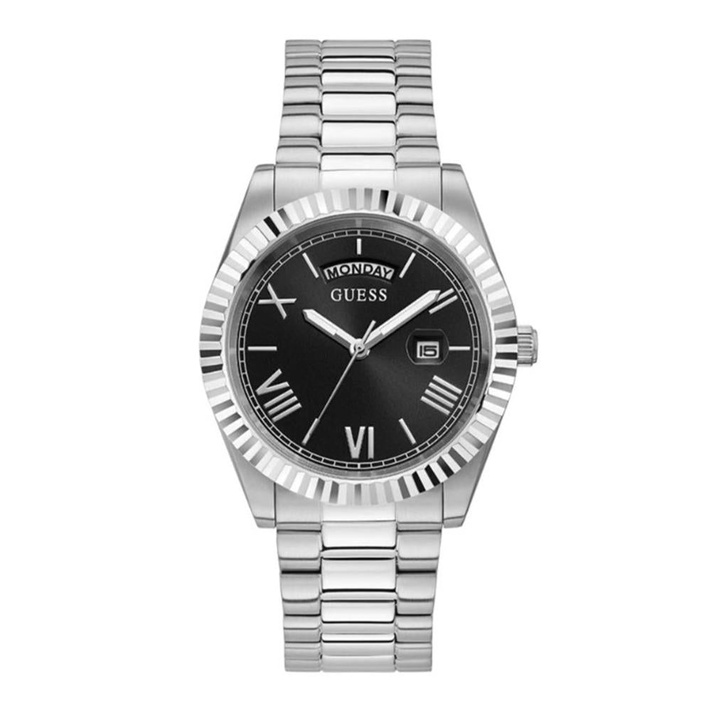 Guess Connoisseur Black Dial Silver Metal Men’s Watch GW0265G1
