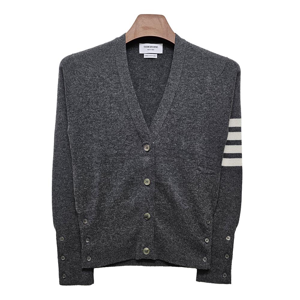 THOM BROWNE Women’s Classic Cashmere Cardigan Mid Grey