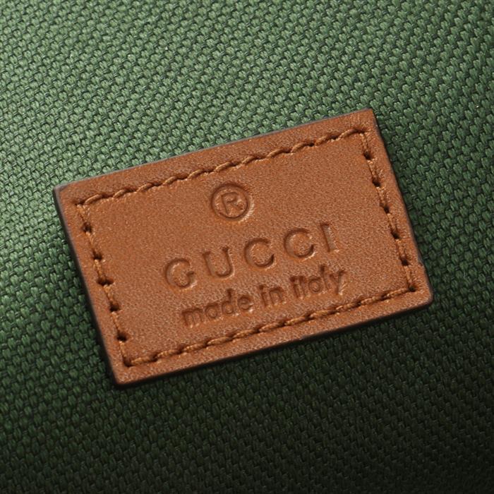 GUCCI Medium Vanity Top Handle Shoulder Bag Beige Brown Leather