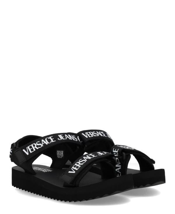 Versace MIAMI Sandals Black Leather