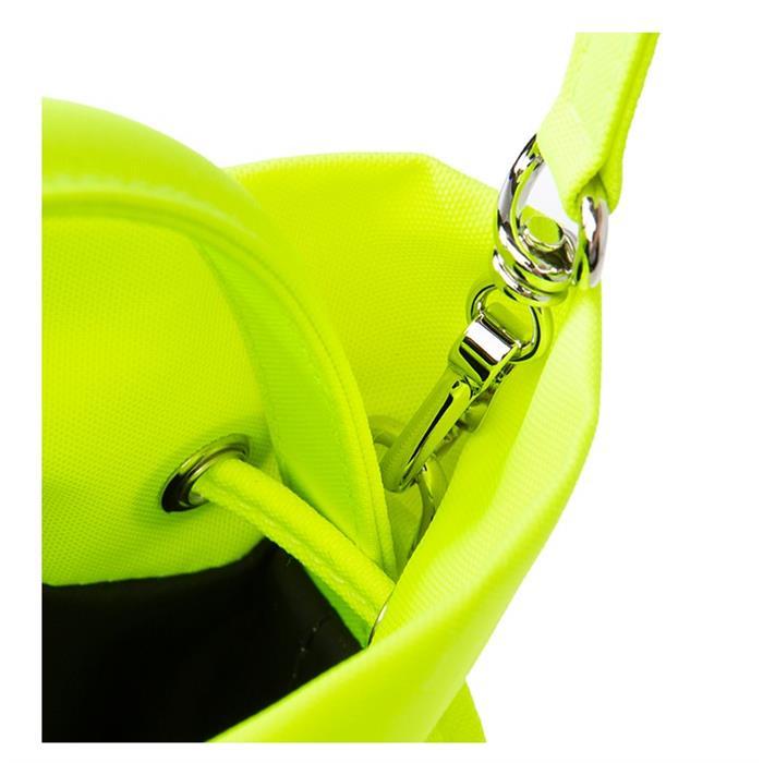 BALENCIAGA Yellow Wheel Drawstring Bucket Bag Crossbody