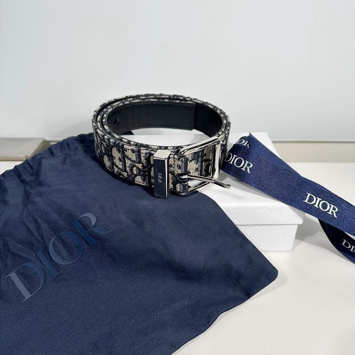 DIOR Men’s Leather Belt 35mm Black Classic Buckle
