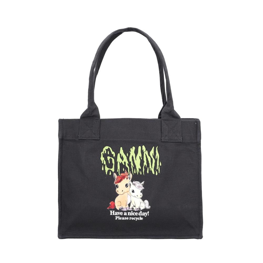 GANNI Pony Print Large Easy Women’s Tote Bag B2110043 252