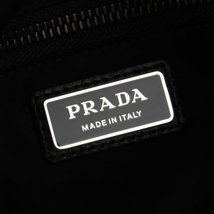 PRADA Explore Re-Nylon and Leather Crossbody Bag Black