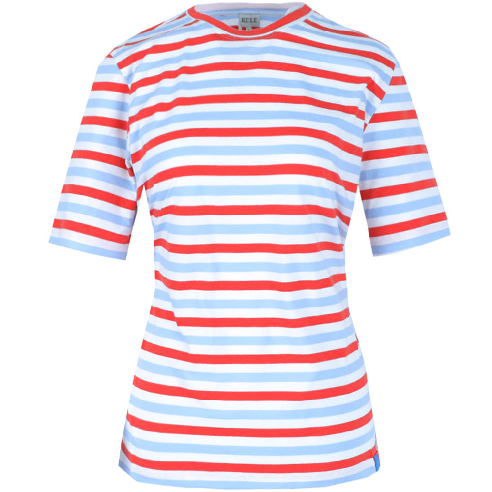 KULE Women's Striped T-Shirt MS01S4 WHITESKY