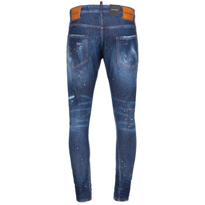 Dsquared2 Vintage Blue Paint Wash Sexy Twist Jeans for Men