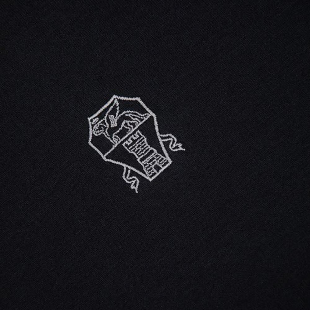 Brunello Cucinelli Logo Cotton Jersey Crewneck T-Shirt Navy Blue