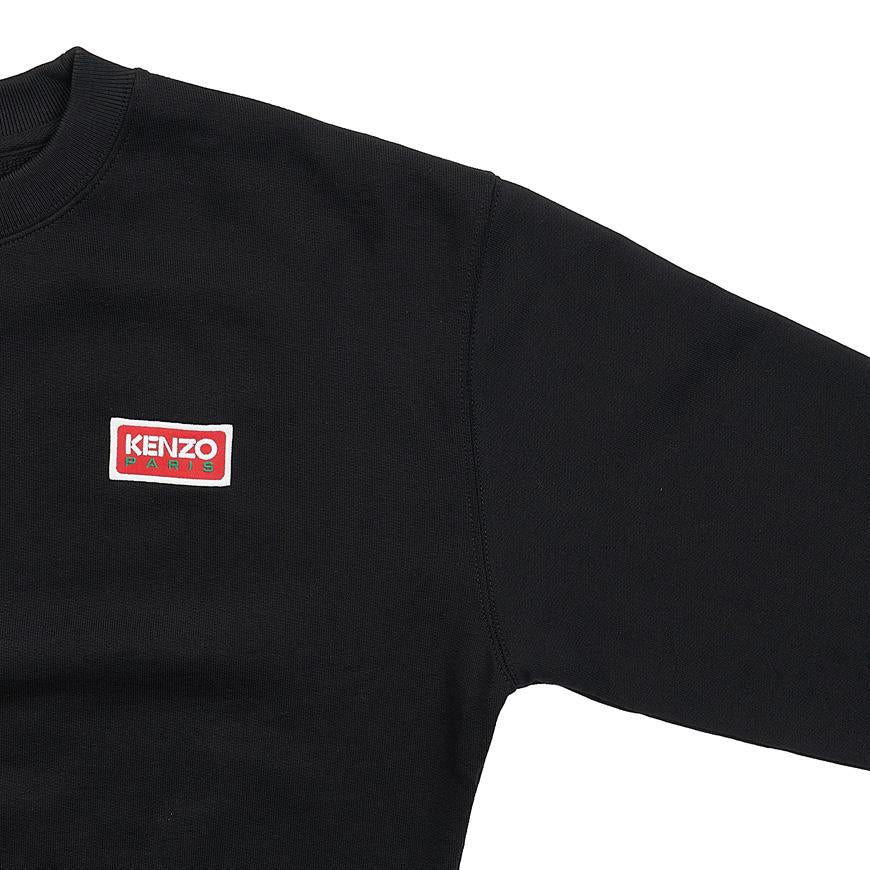 KENZO Women’s Logo Print Sweatshirt Black Cotton