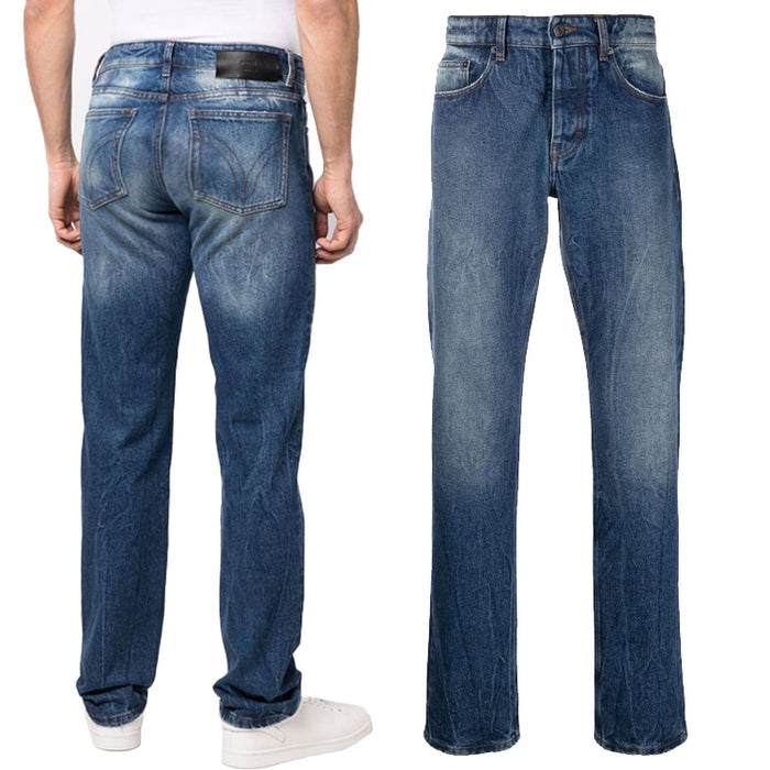 AMI Men’s Classic Slim-Fit Denim Jeans Navy