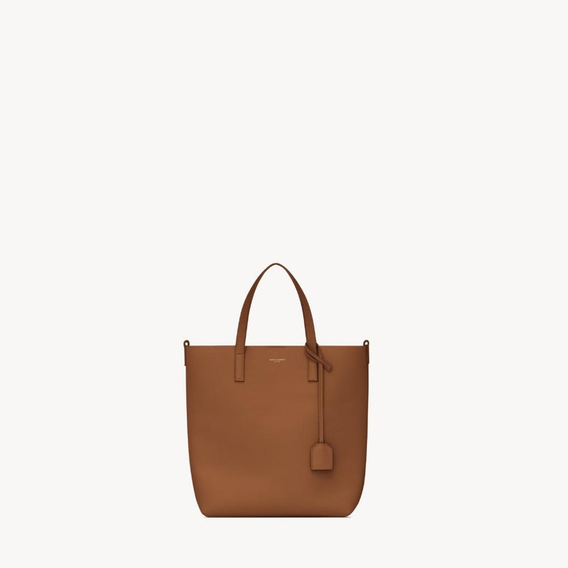 Saint Laurent Leather Shopping Tote Bag Brick Color Unisex