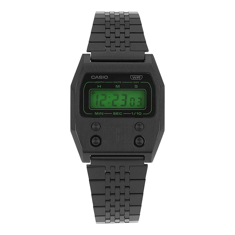 Casio Black Stainless Steel Digital Vintage Retro Watch