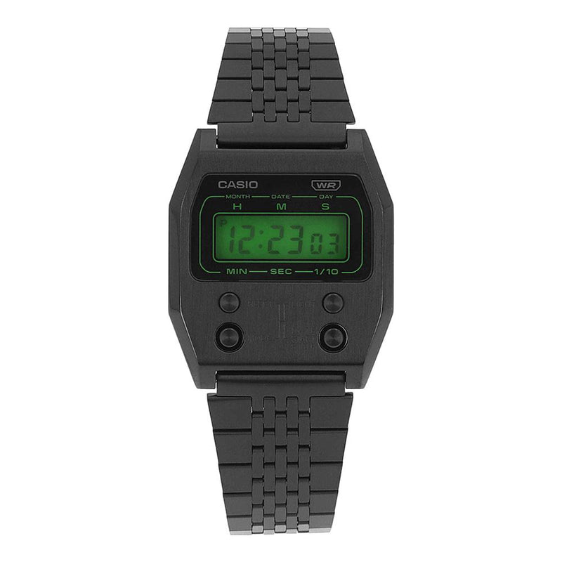 Casio Black Stainless Steel Digital Vintage Retro Watch