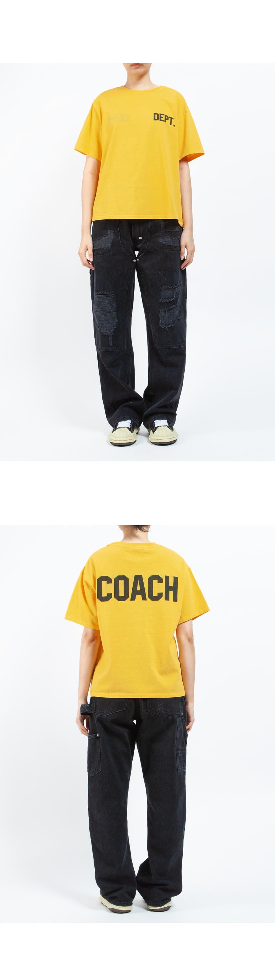 GALLERY DEPT. Student Coach Reversible DEPT Logo Short Sleeve T-S DCS 10003 GOLD