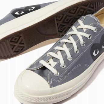 Comme des Garcons Black Grey Chuck Taylor 70 Low Sneakers 150206C