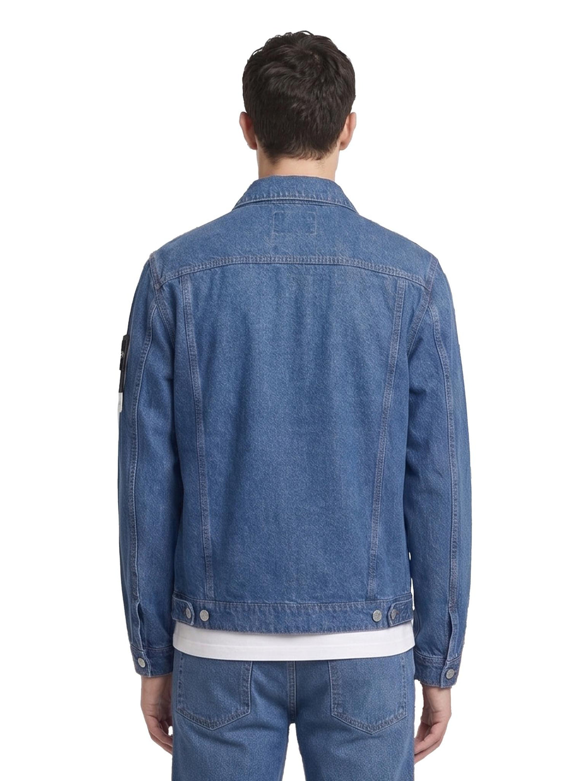 STONE ISLAND Blue Denim Trucker Jacket Men