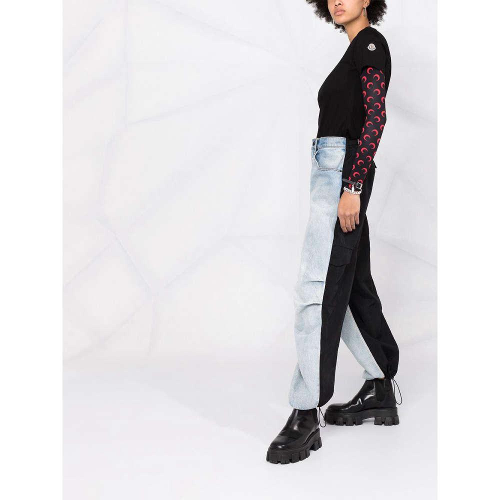 Moncler Logo Patch Black Short Sleeve T-Shirt for Women
