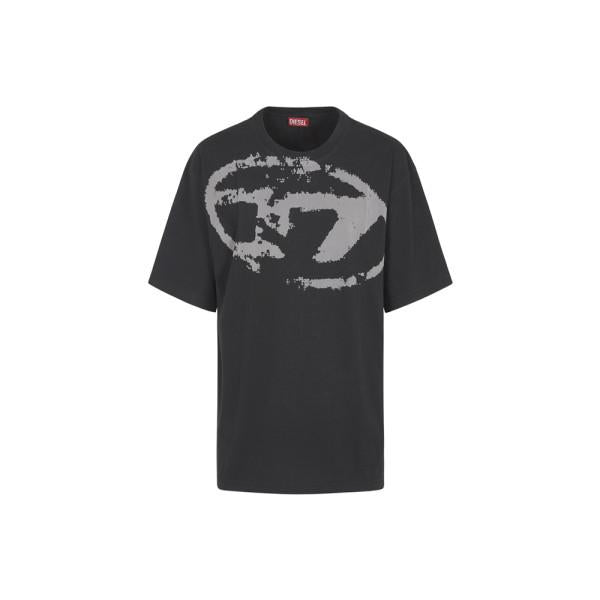 DIESEL Velvet Logo Black T-Shirt for Men