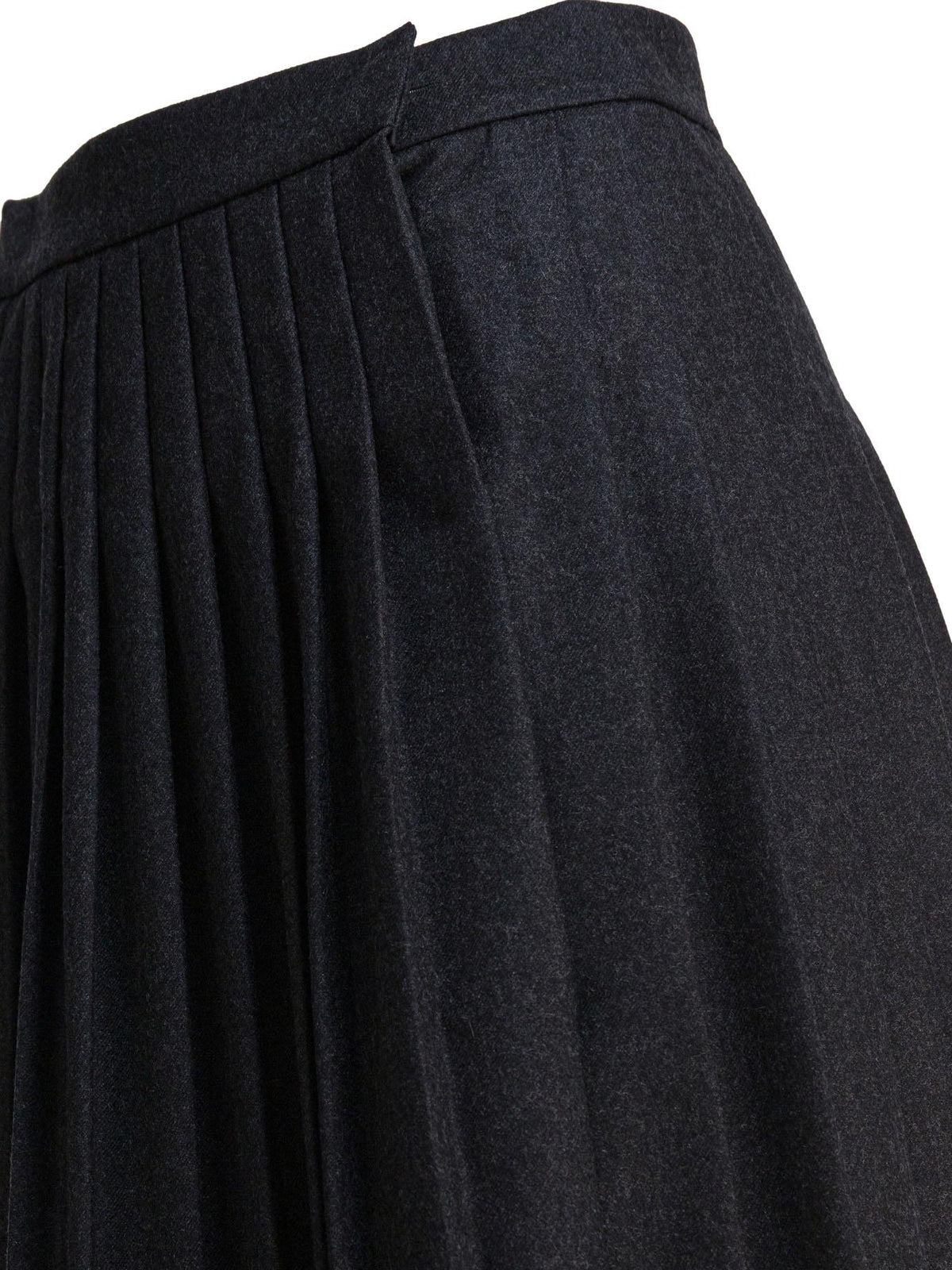 PRADA Black Wool Long Skirt