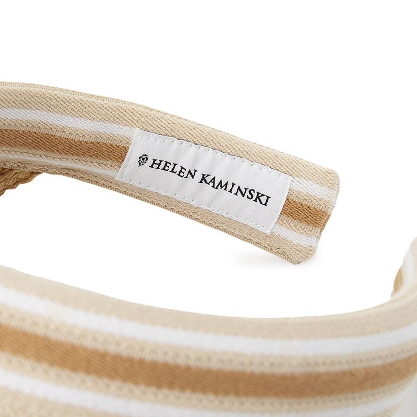 HELEN KAMINSKI Bianca 10 Stripe Women’s Visor Cap HAT52490 NATURAL NOUGAT