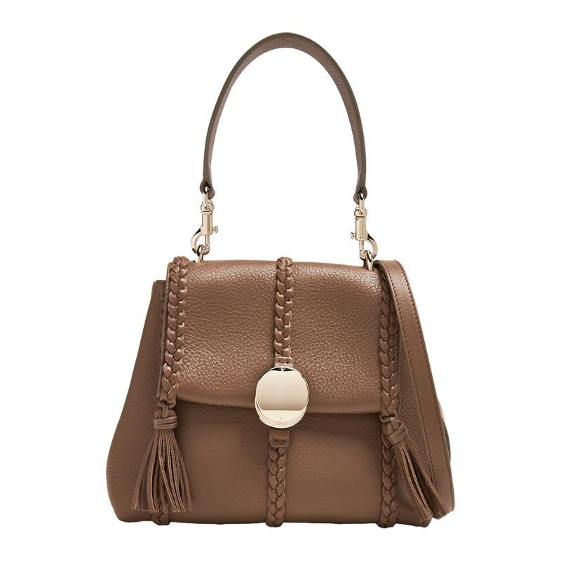 Chloe Penelope Small Shoulder Bag Brown Leather