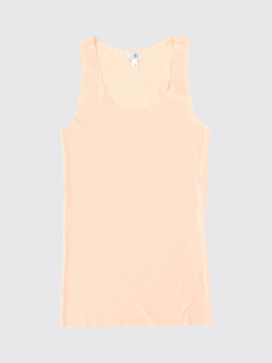Maison Margiela Cotton Tank Top Sleeveless Shirt Ivory Women