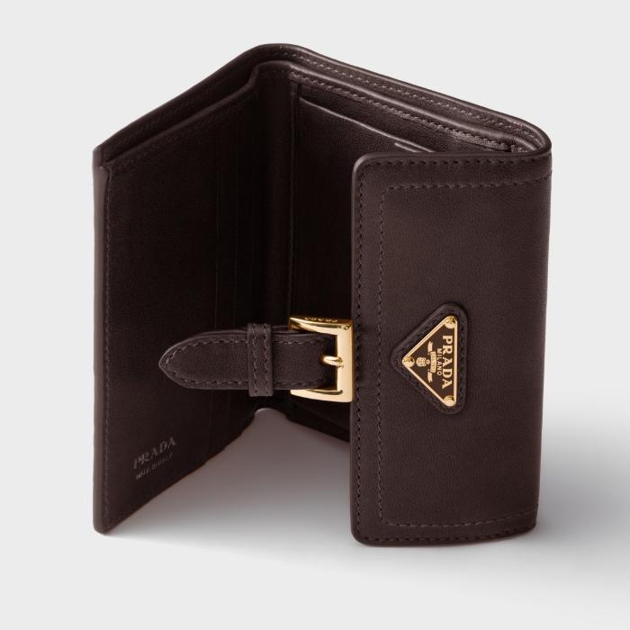 PRADA Siena Nappa Leather Compact Wallet
