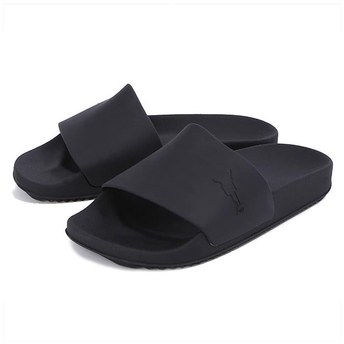 Rick Owens Darkshadow Embossed Rubber Slide Sandals Women Black