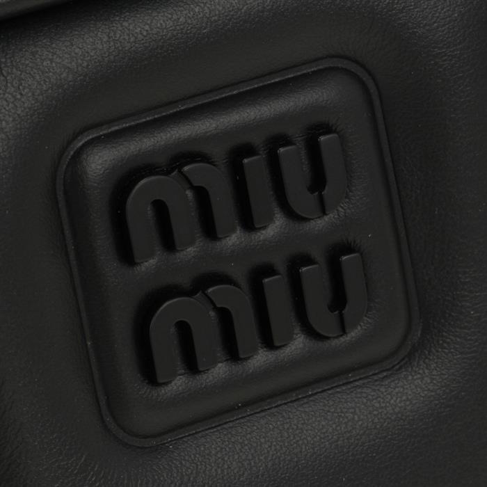 Miu Miu Arcadie Leather Tote Bag Black
