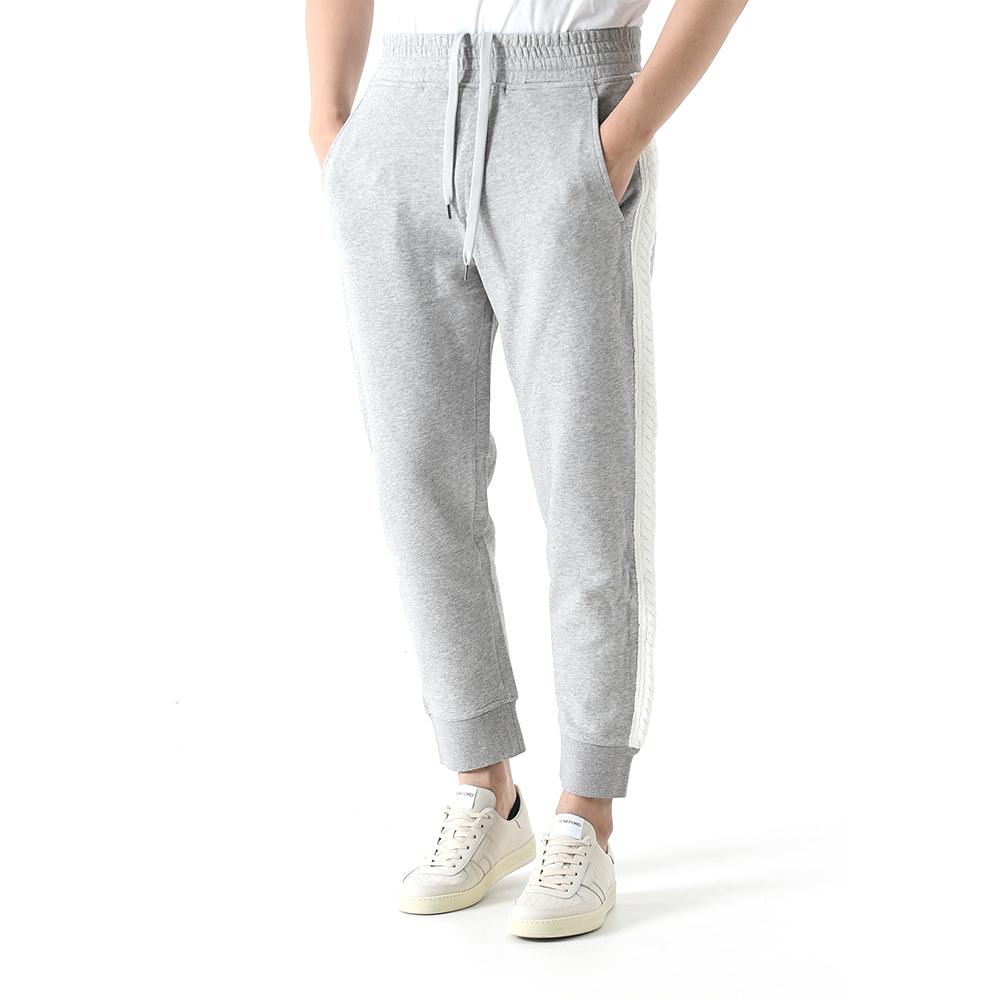 Neil Barrett Cable Detail Loose Fit Wool Jogger Pants Gray
