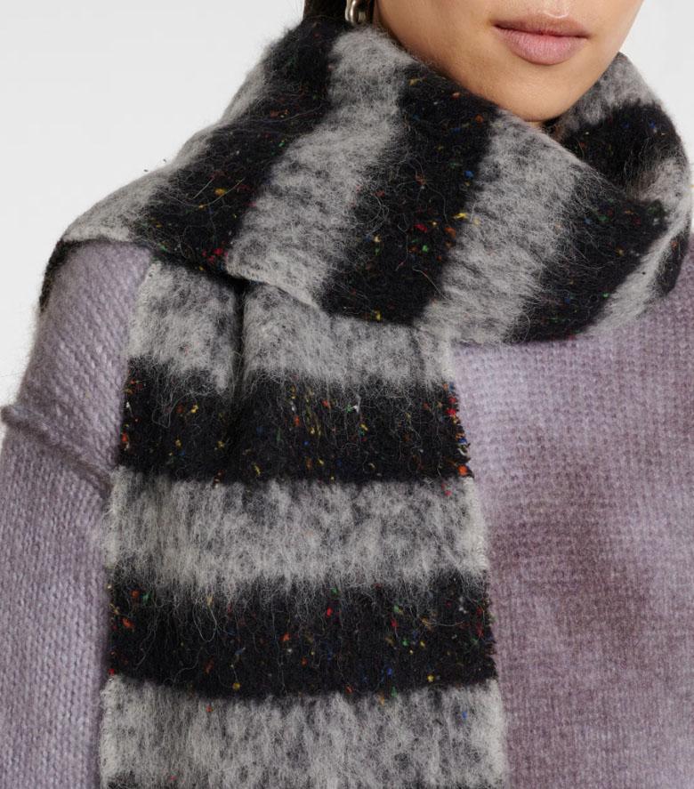 Acne Studios Brushed Alpaca Wool Silk Scarf