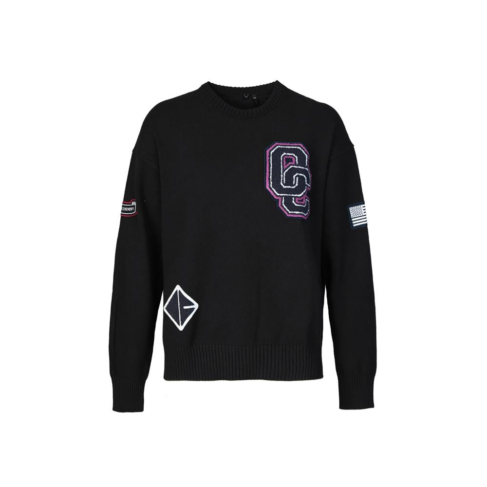 Opening Ceremony Black Signature OC Logo Crewneck Knit Sweater