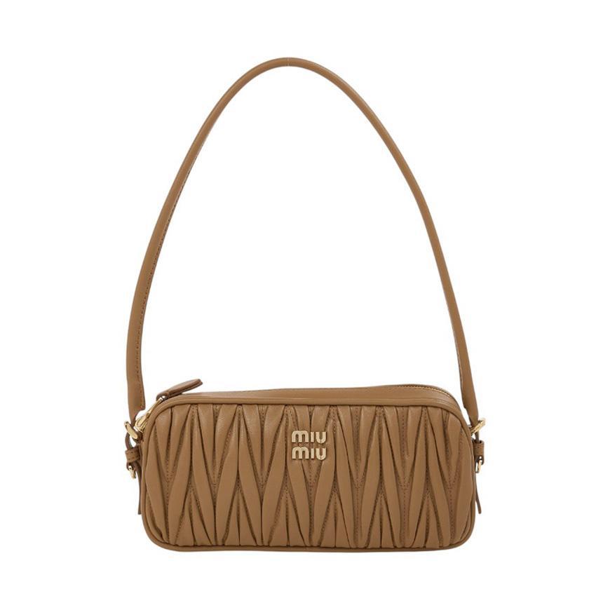Miu Miu Matelassé Leather Pouch Shoulder Bag for Women 5NE024 AFPP F098L 1