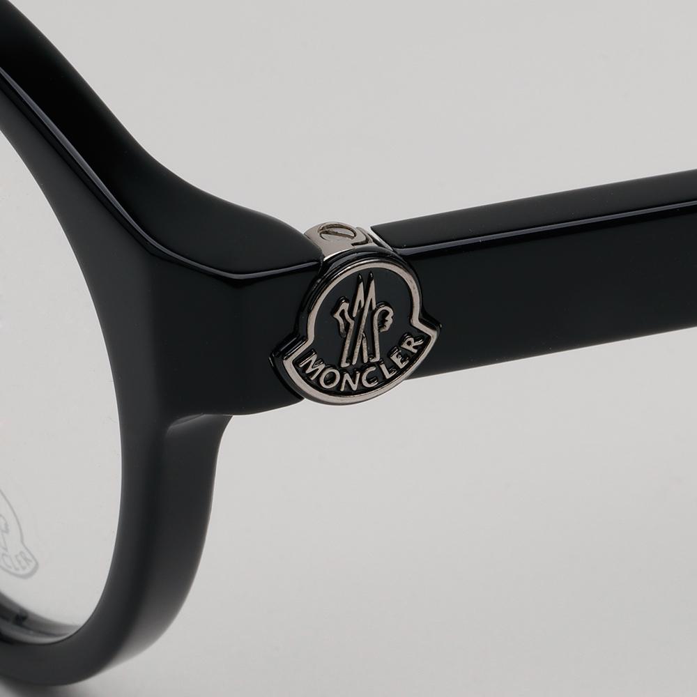 Moncler Round Black Acetate Eyeglass Frames Unisex ML5189 001