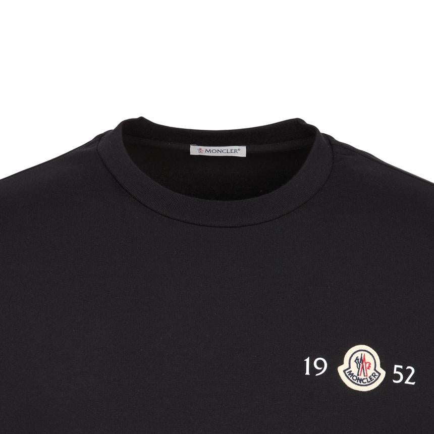 Moncler Men’s Short Sleeve T-Shirt Black Cotton