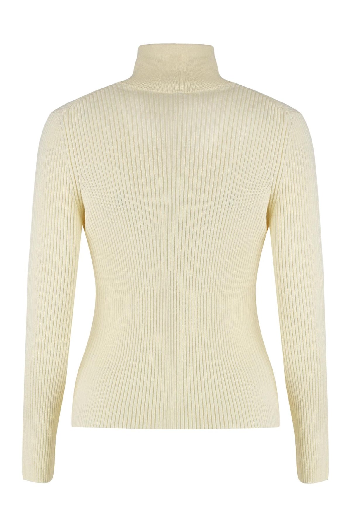 CELINE Wool Turtleneck Knit Sweater Ivory Women