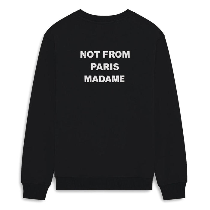 DROLE DE MONSIEUR Classic Slogan Black Cotton Sweatshirt