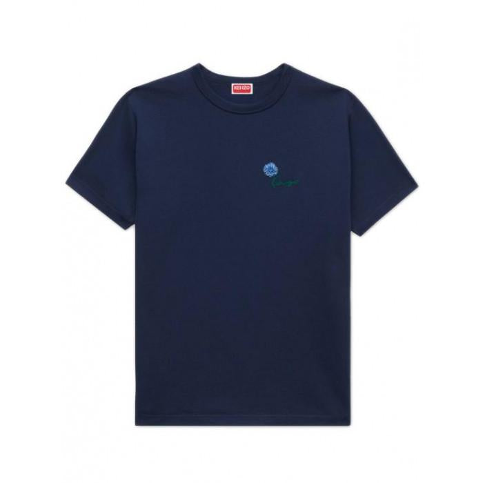 KENZO Men's Slim Fit Tulip Embroidered T-Shirt