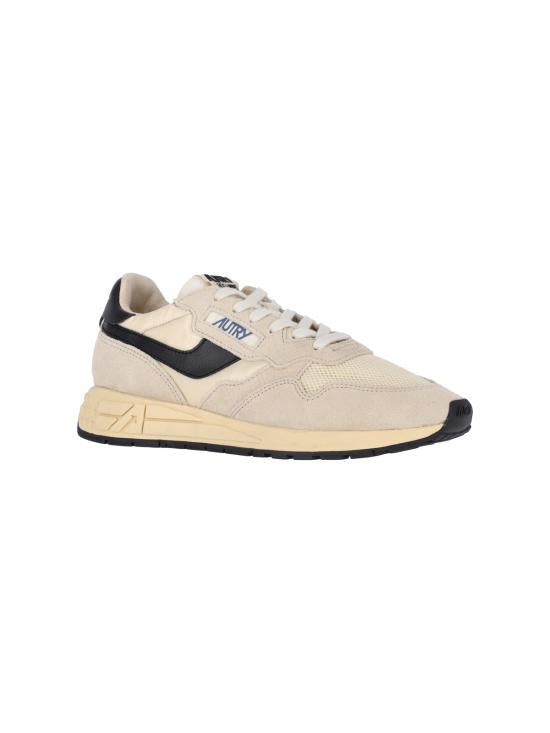 AUTRY Rewind Low Nylon Suede Sneakers WWLM UT60 ECRU BLACK DOM