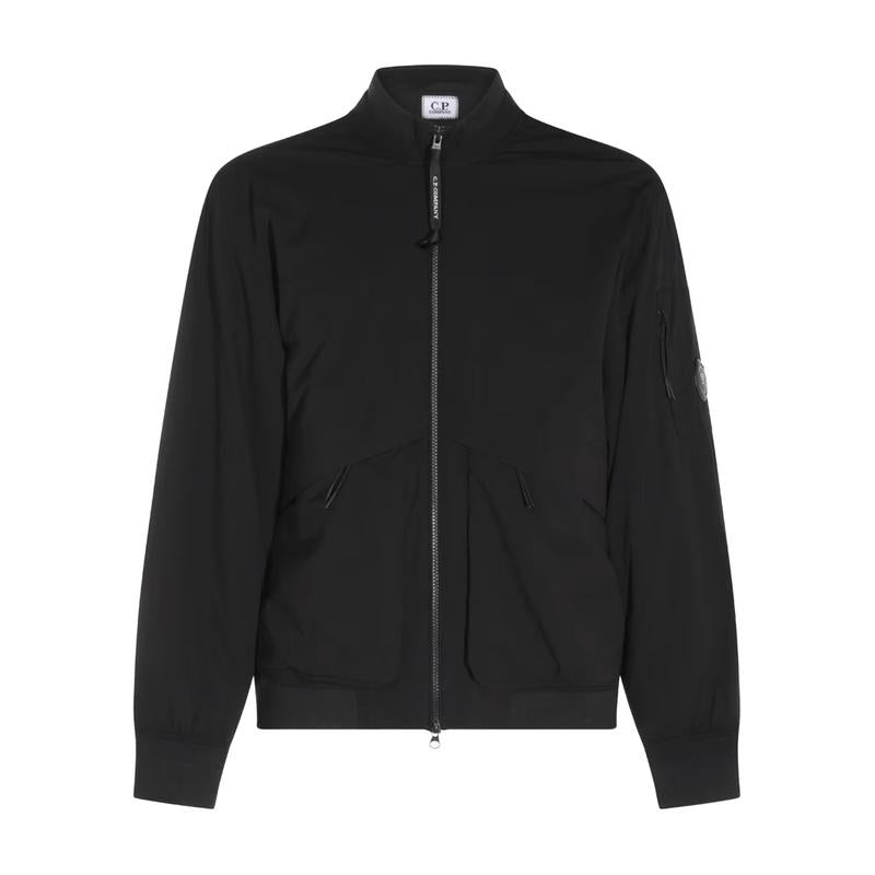 CP Company Lens Patch Bomber Jacket Men Black