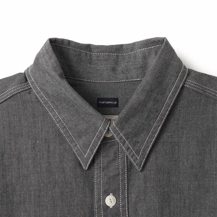 nanamica Regular Collar Chambray Long Sleeve Shirt S26SG011E H