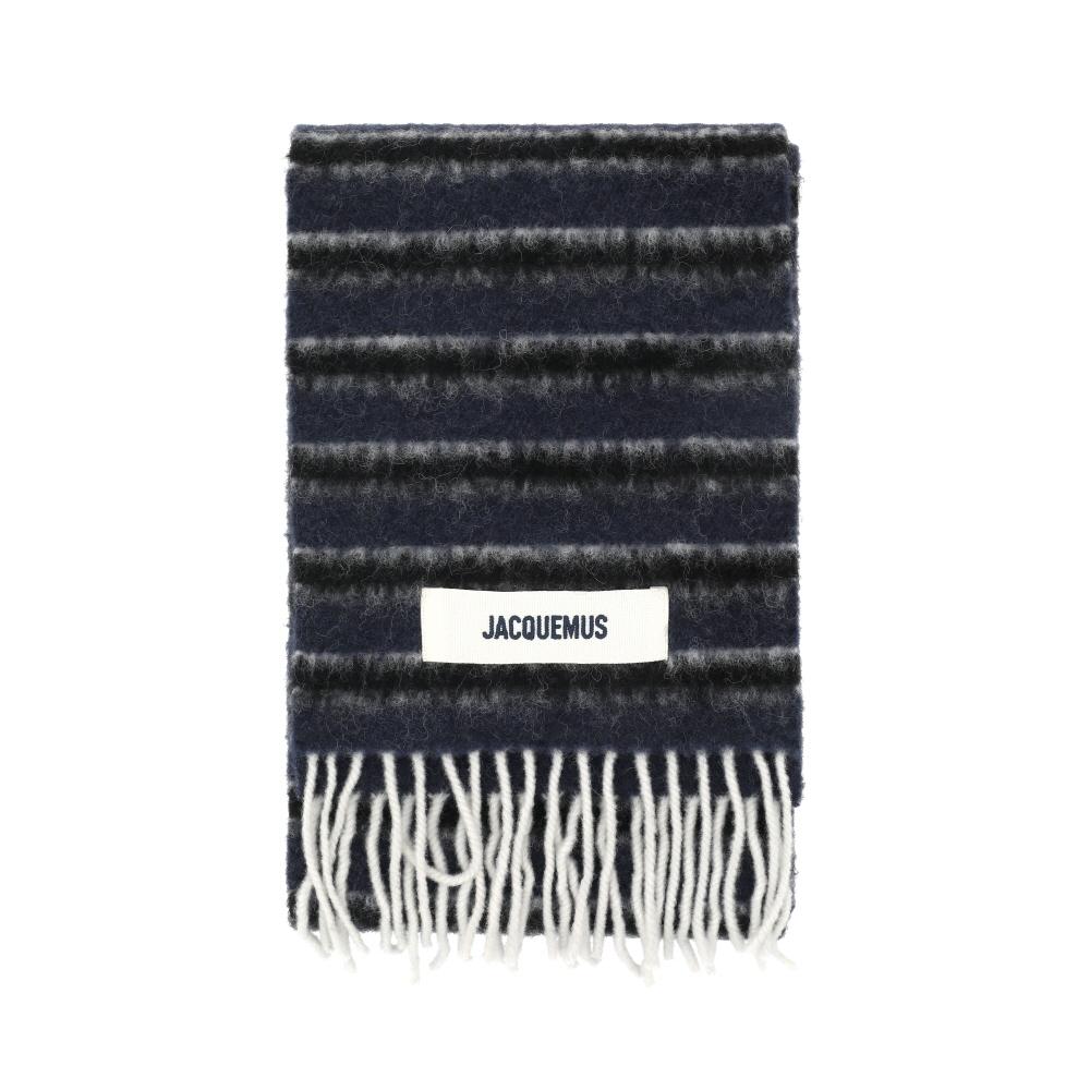 JACQUEMUS Unisex Wool Scarf Muffler Black ACU00774 AK00289 3ER