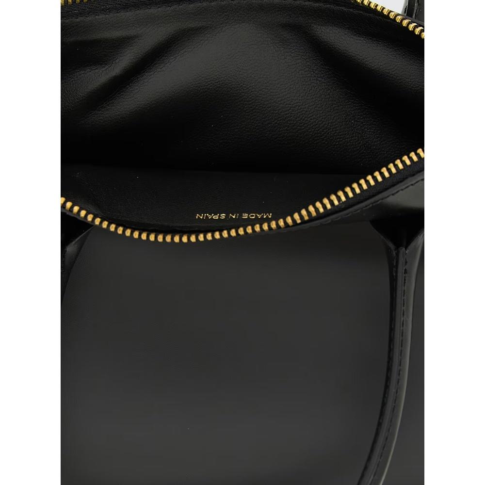 Comme des Garcons Handle Pouch Bag Black Leather Tote