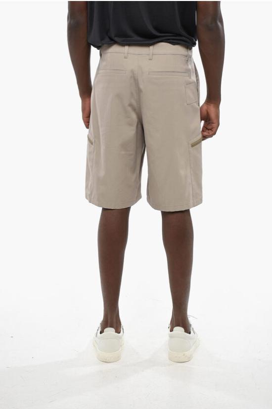 DIOR Beige Cotton Short Pants for Men 483C116A5811121