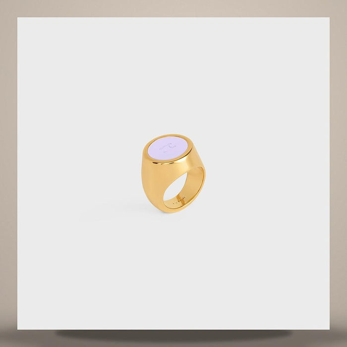 CELINE Triomphe Asymmetric Ring Gold Finish Brass 460PP6BRA 35OR