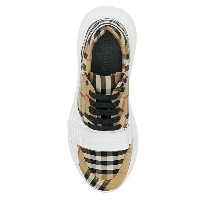 BURBERRY Regis Low-Top Sneakers Women’s White Leather