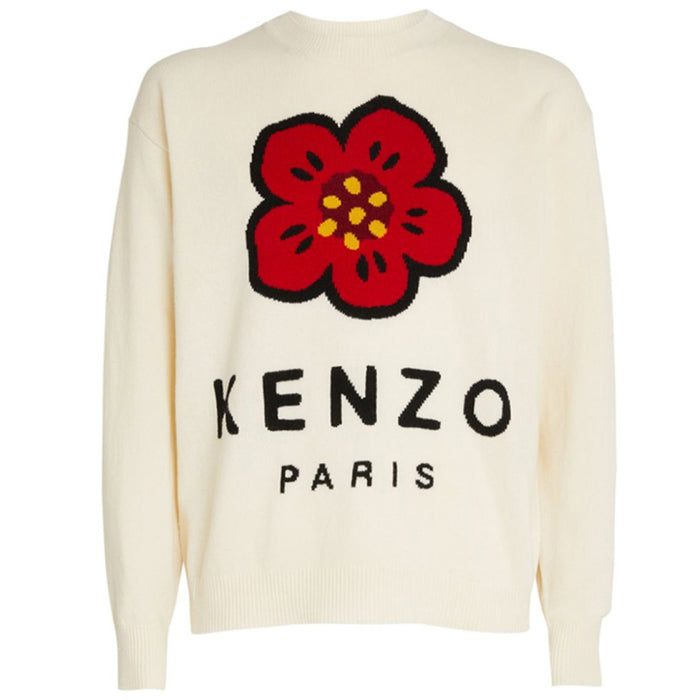 KENZO Women’s Flower Logo Wool Crewneck Sweater