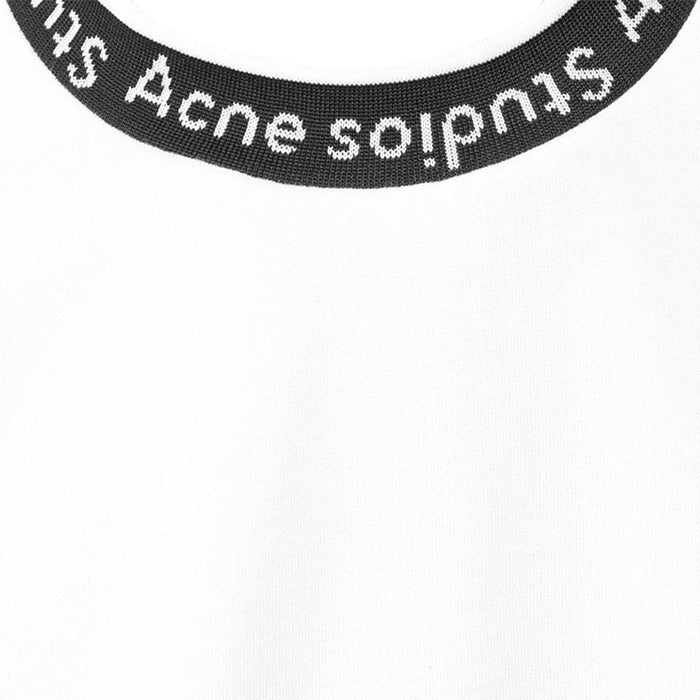 Acne Studios 15th Anniversary Logo Fleece Crewneck Sweatshirt White