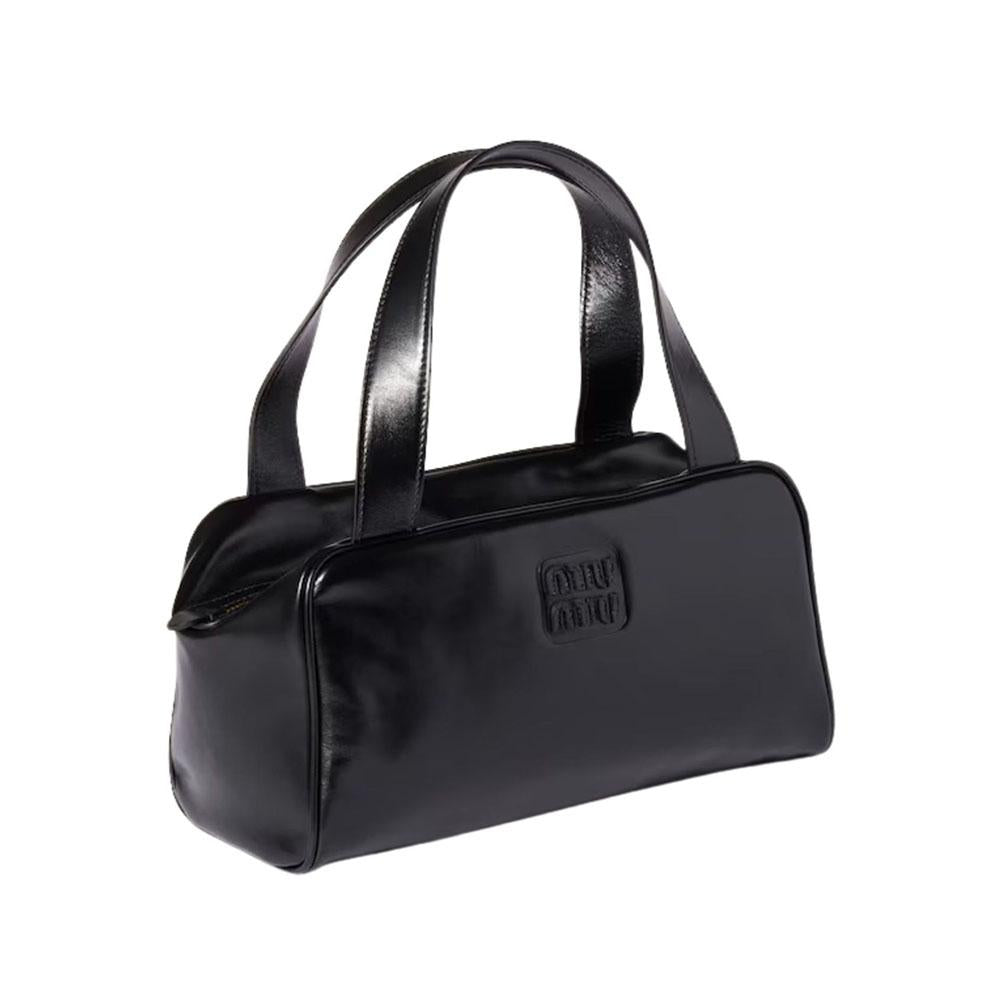 Miu Miu Logo Leather Women’s Tote Bag Black